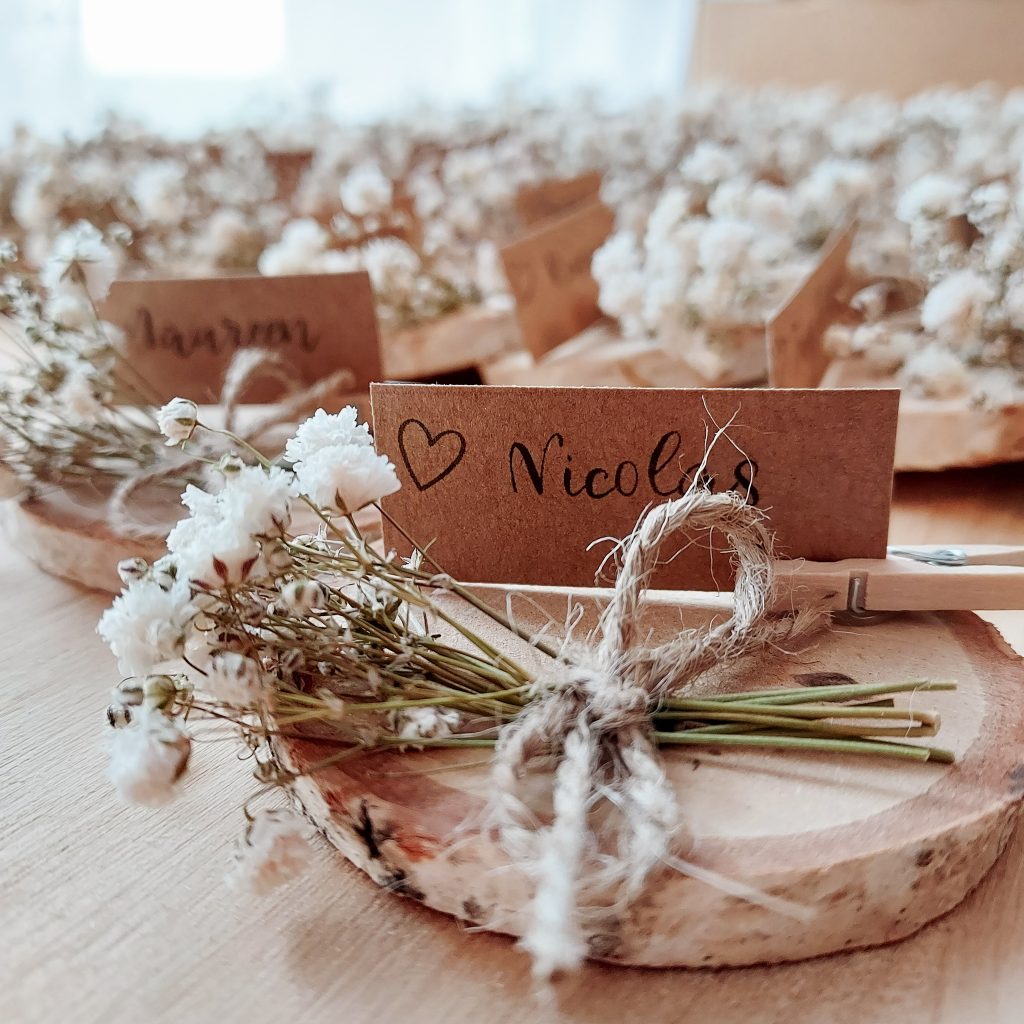 marque place mariage gyspsophile