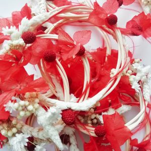 Mini-couronne de fleurs séchées Noël