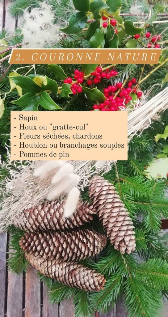 Tuto couronne de Noël sur Arborescence