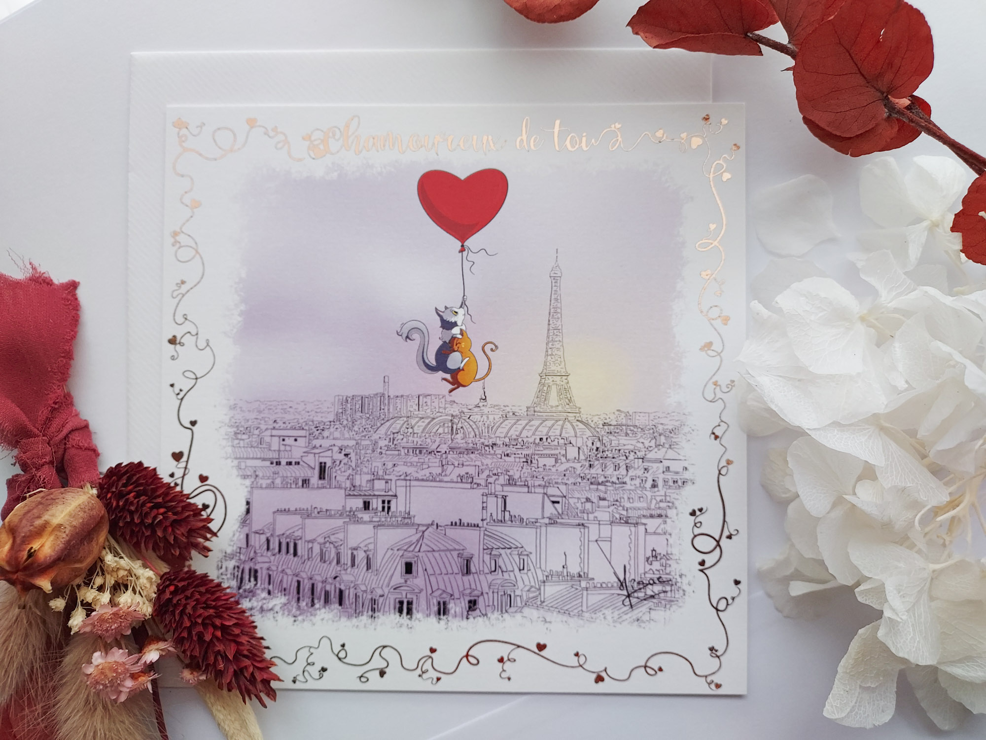 cadeau créateur février carte illustrée hisae