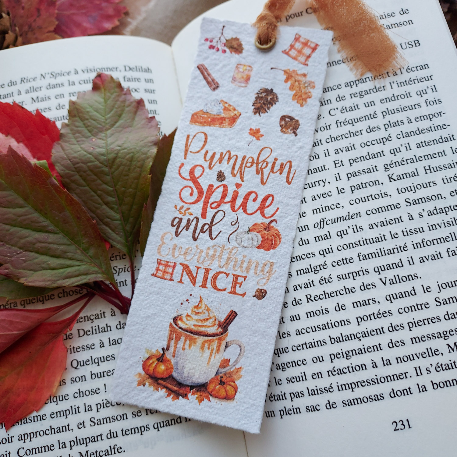 marque page pumpkin spice marque page automne pumpkin spice