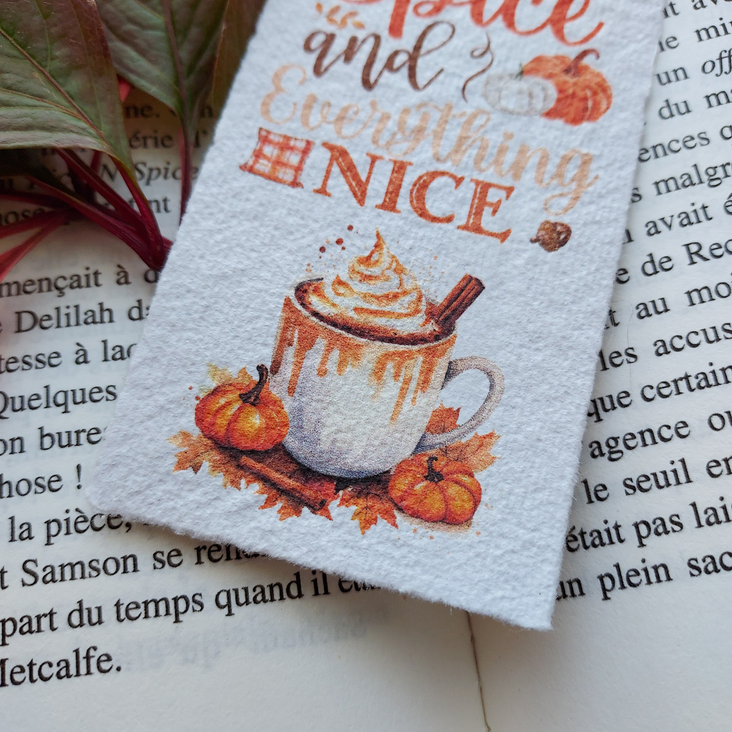 marque page pumpkin spice marque page automne pumpkin spice