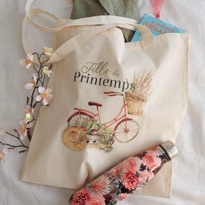 tote bag "fille du printemps"