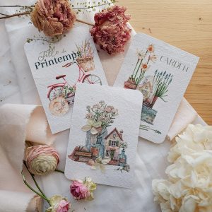 cartes printanières en papier recyclé